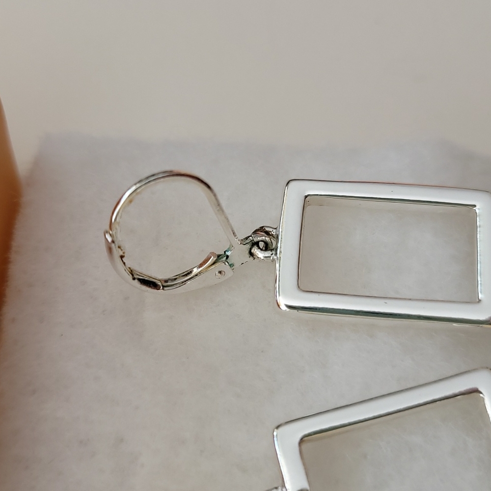 Sterling Silver Rectangular Earring Yanbal Brand - image 3